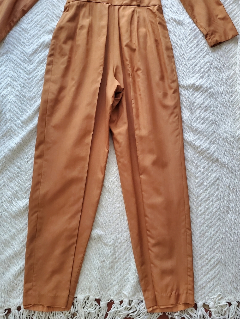 📣FLASH SALE!📣 Vintage Pia Rucci 100% Silk Tailored Power Jumpsuit 80s 90s - Picture 12 of 15